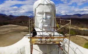 Avanzan trabajos de restauraci&oacute;n del Cristo de la Mesa 2017